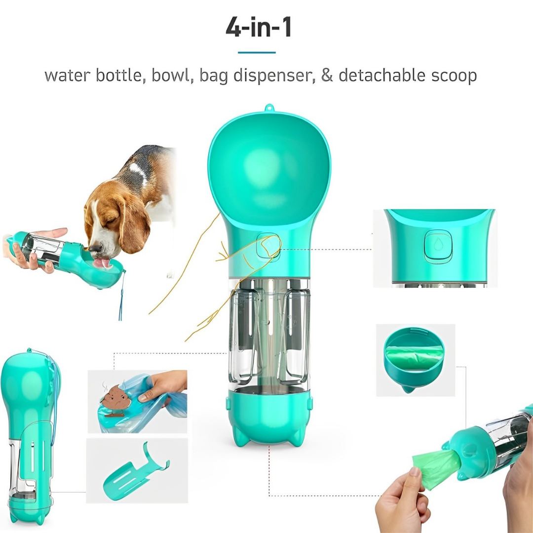 GoGoPawz | 4-in-1 Bottle for Easy Pet Hydration, Feeding and Cleanup